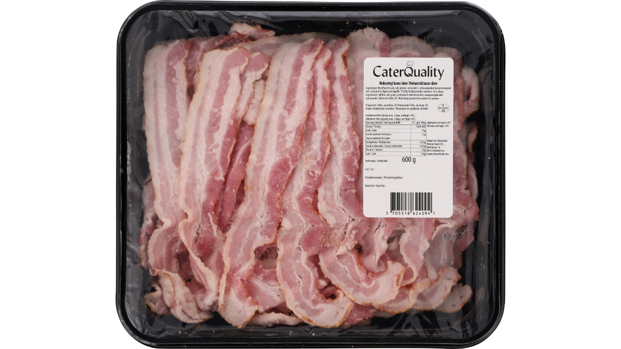 Bacon i skiver forstegt 40% 600g