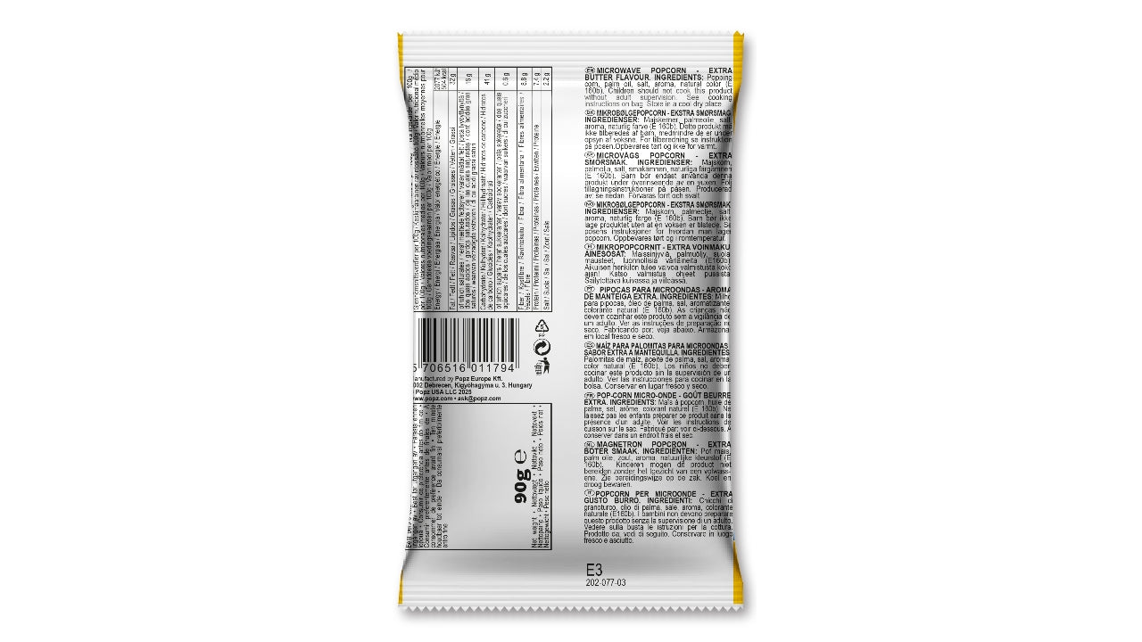 Mikropopcorn extra butter 90g