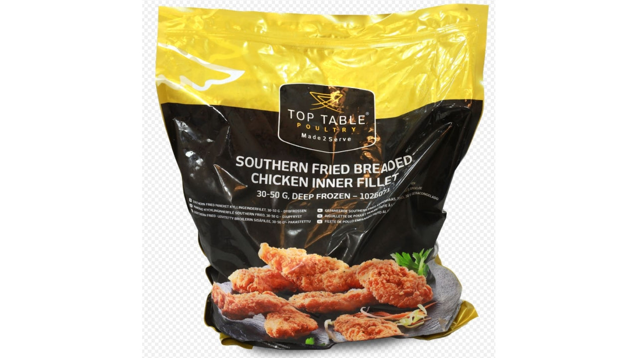 Kyllingeinderfilet 30-50g paneret 2,5kg