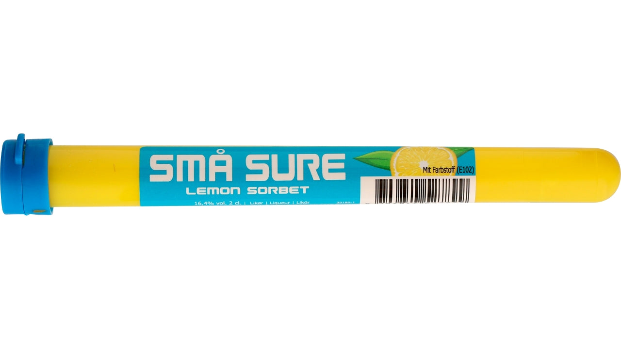 Små Sure lemon sorbet rør 16,4% 2cl