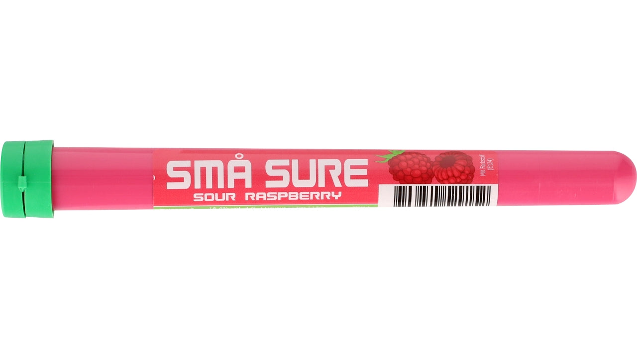 Små Sure raspberry rør 16,4% 2cl