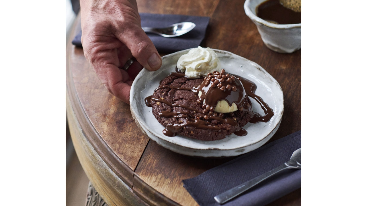 Cookie mørk chokolade 18x90g vegansk