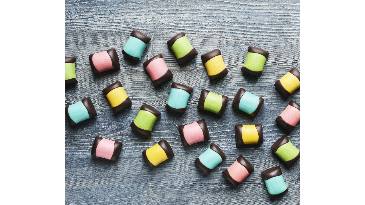 Træstammer mini farvede 60x48g