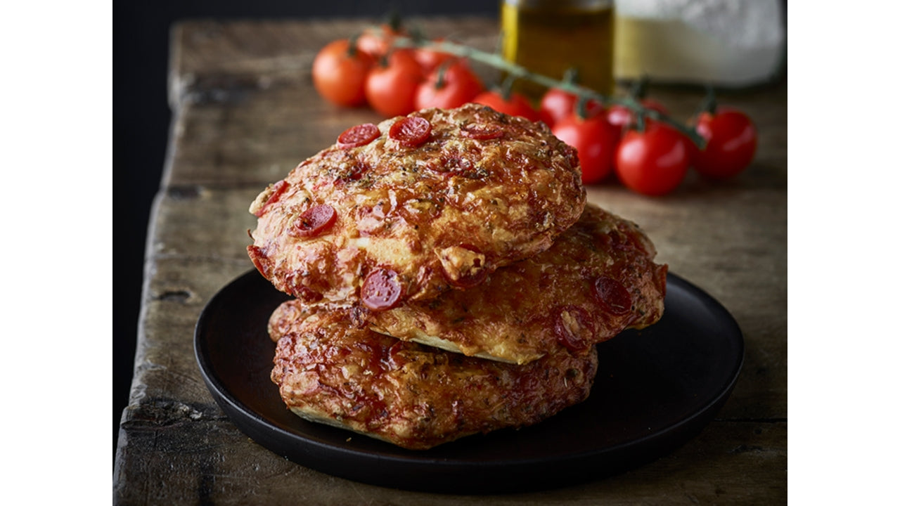 Focaccia med pepperoni & ost 4x10x110g