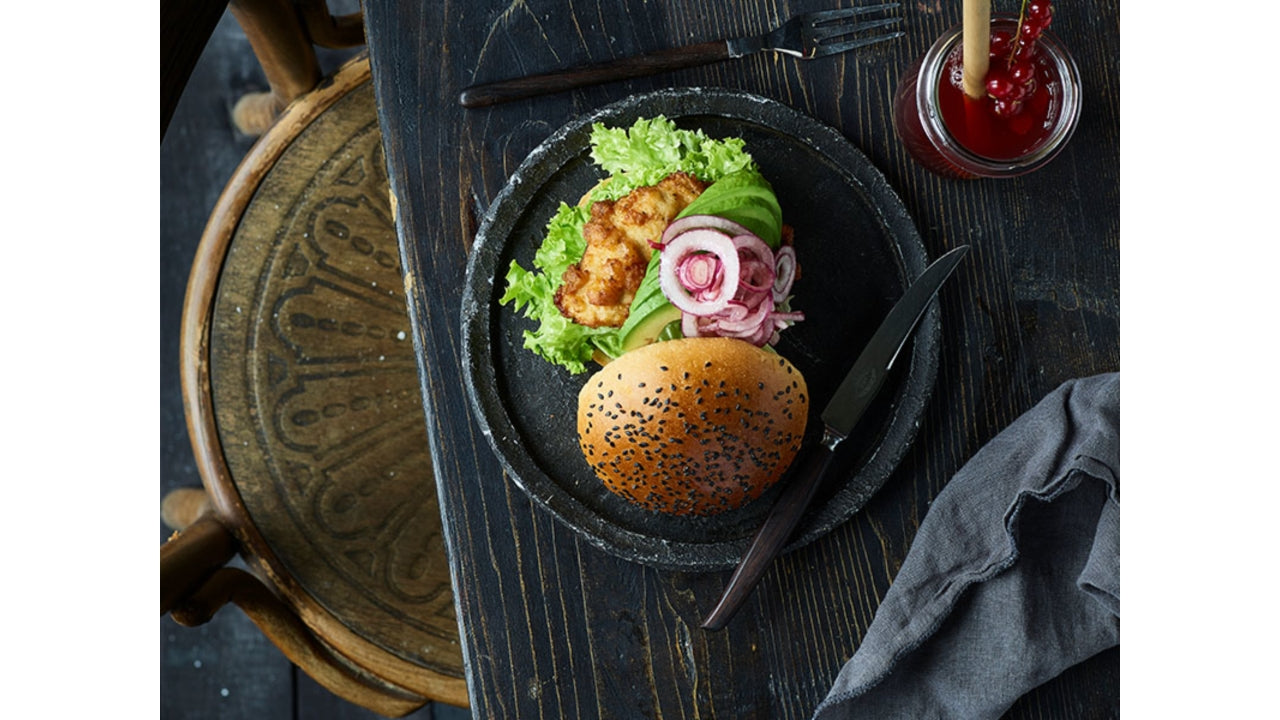 Burgerbolle med sort sesam 3x15x80g