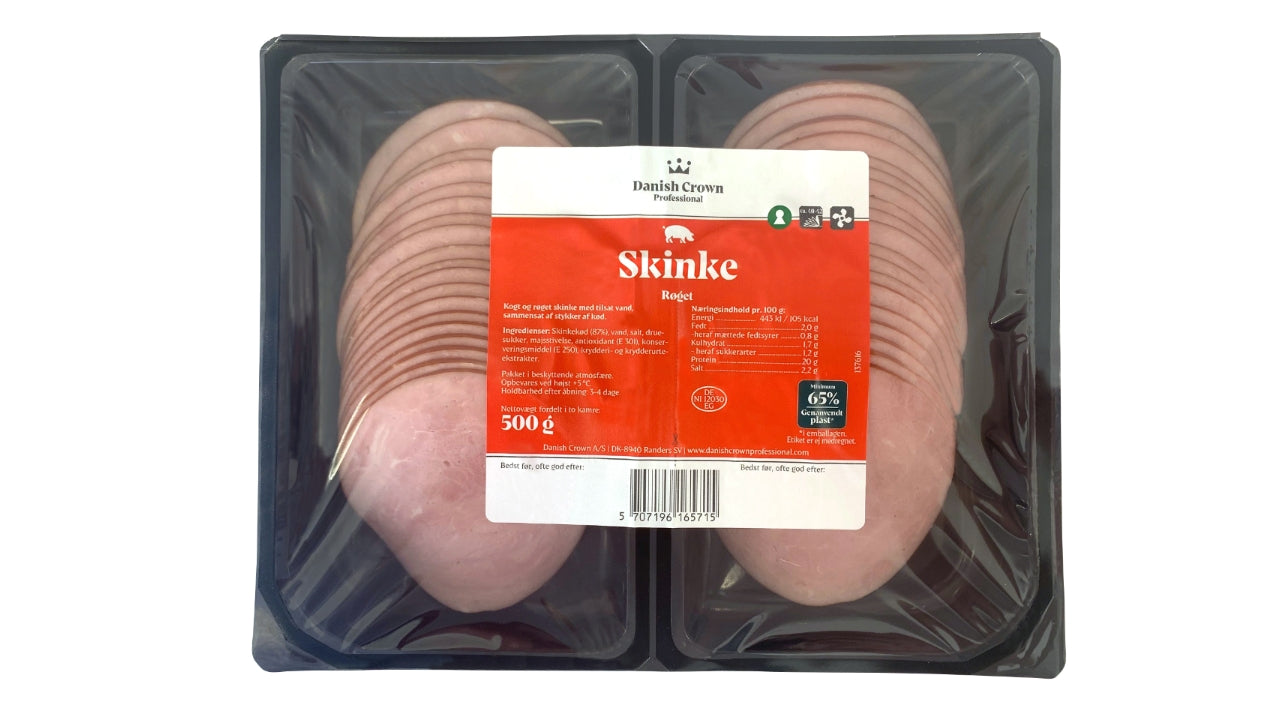 Skinke røget grillet i skiver 500g