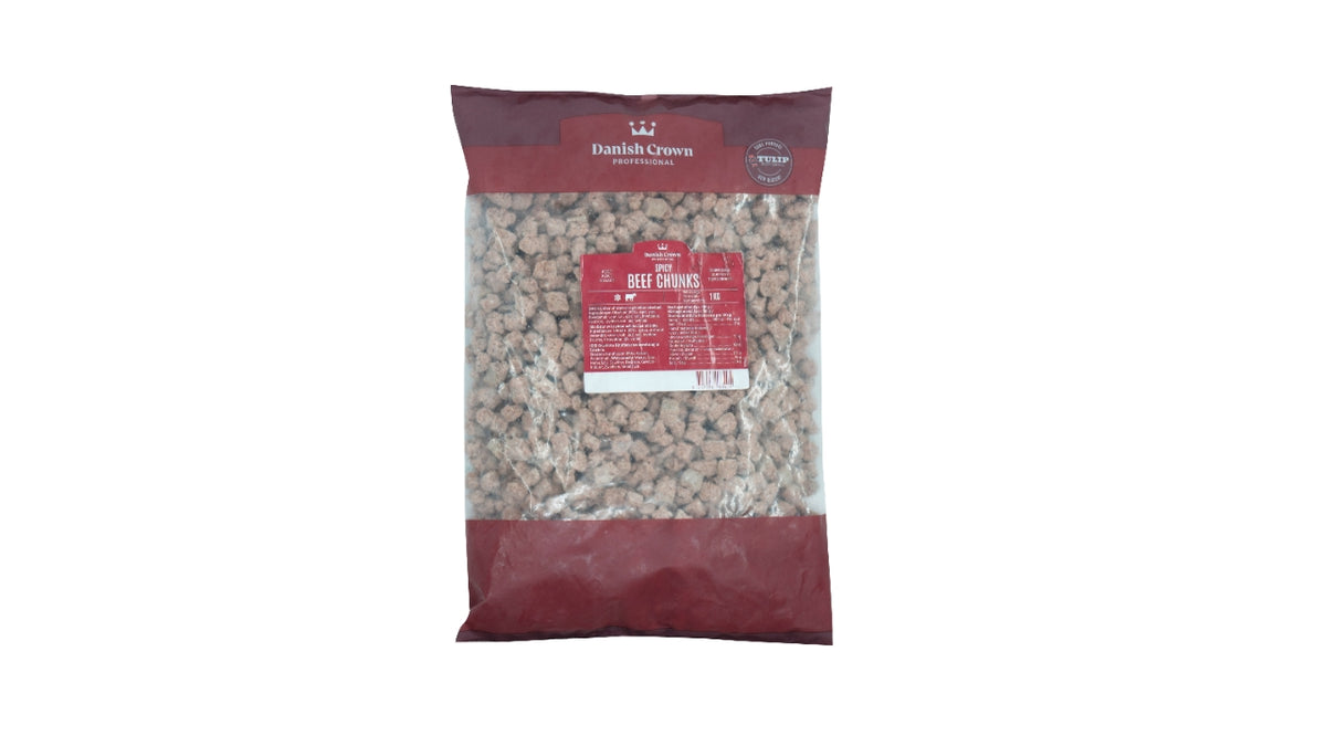 Oksekødstopping spicy beef chunks 1kg