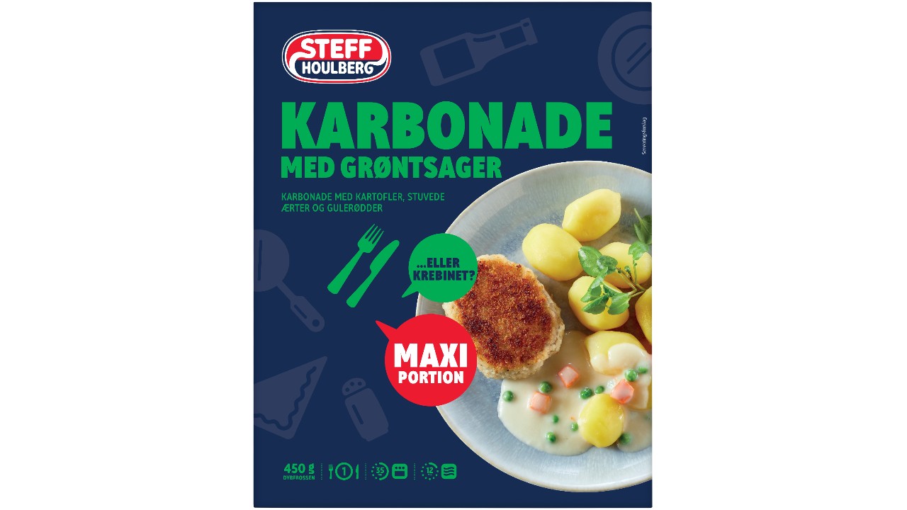Karbonade m/stuv ærter/gulerødder 450g