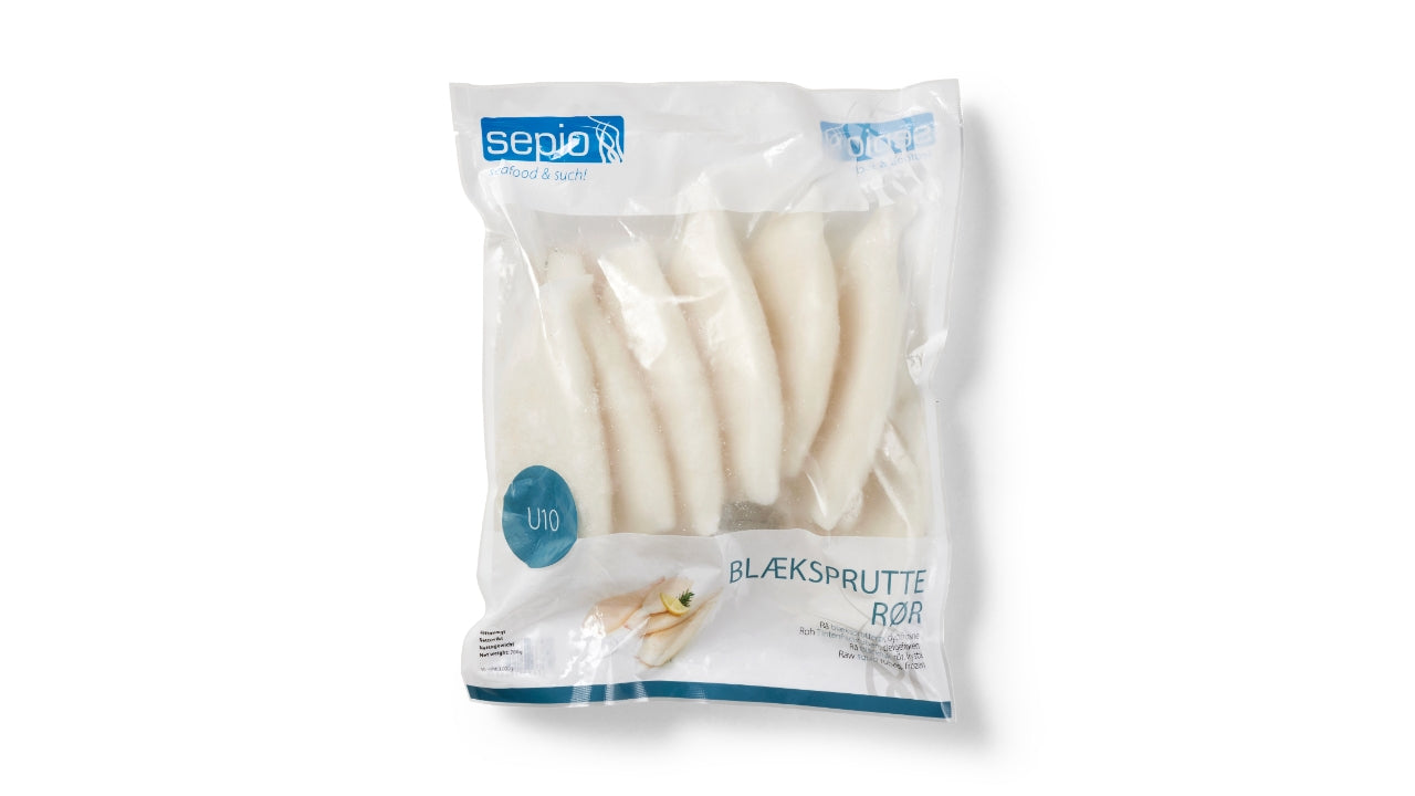 Blæksprutter hvide rensede u/10 700g