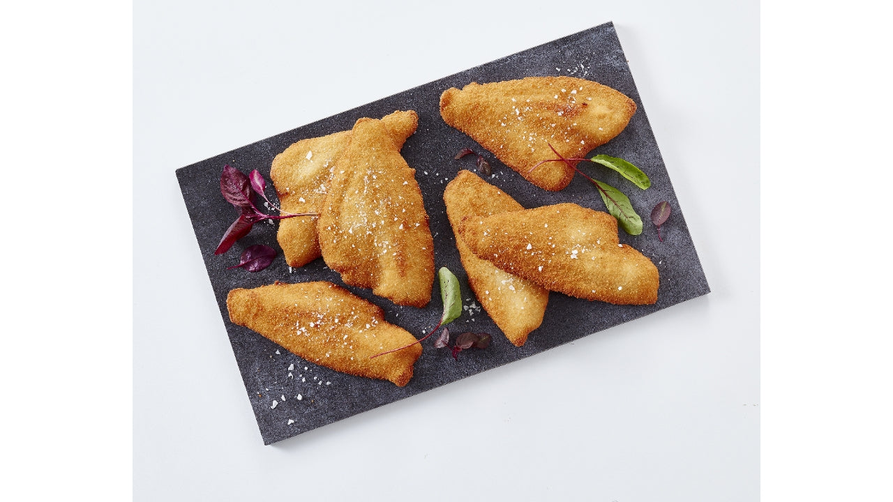 Rødspættefilet 1/2 paneret 100-130g 5kg