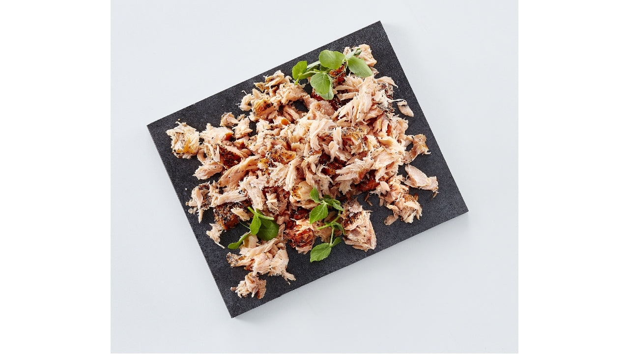 Pulled laks med peber 500g