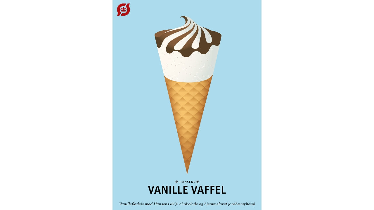 Øko Vaniljeisvaffel m/syltetøj 16x125ml