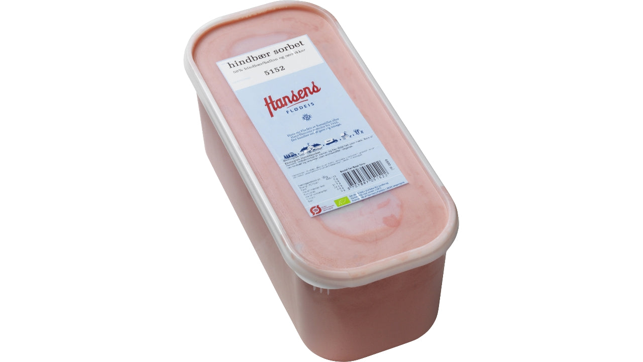 Øko Hindbær sorbet 4800ml