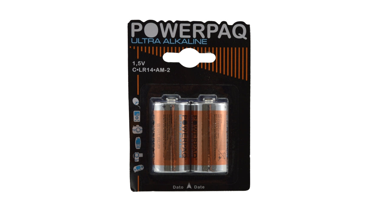 Powerpaq batteri LR14 C 2stk