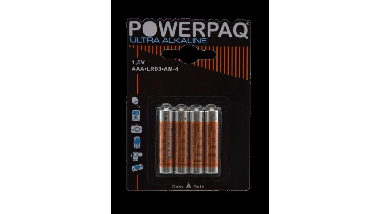 Powerpaq batteri LR03 AAA 4stk