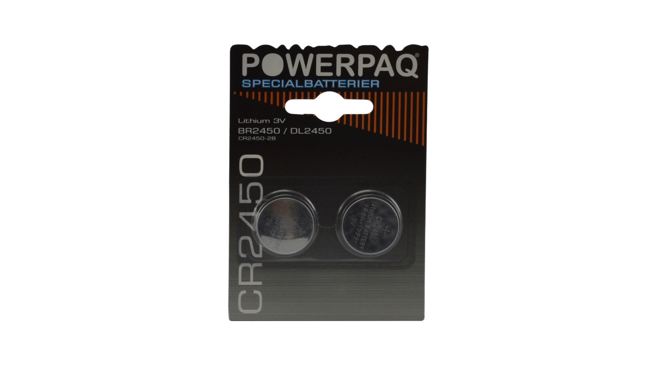 Powerpaq batteri CR2450 2stk