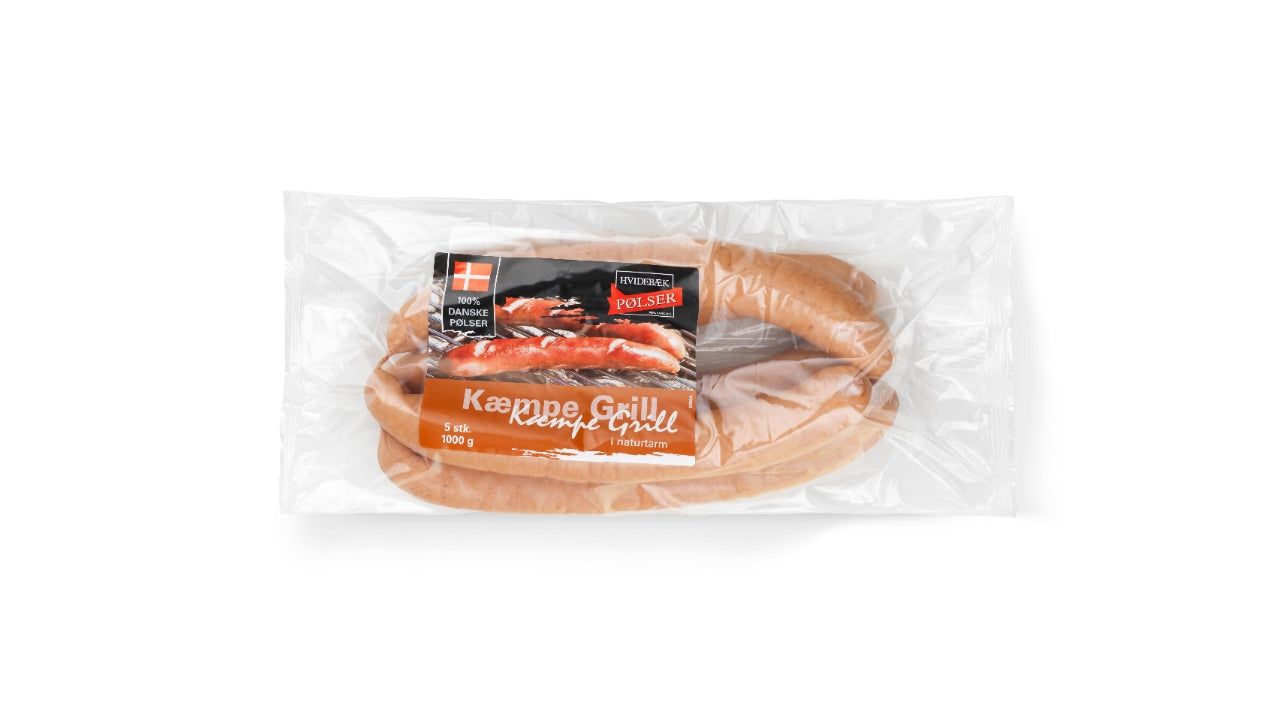 Grillpølse kæmpe 5x200g