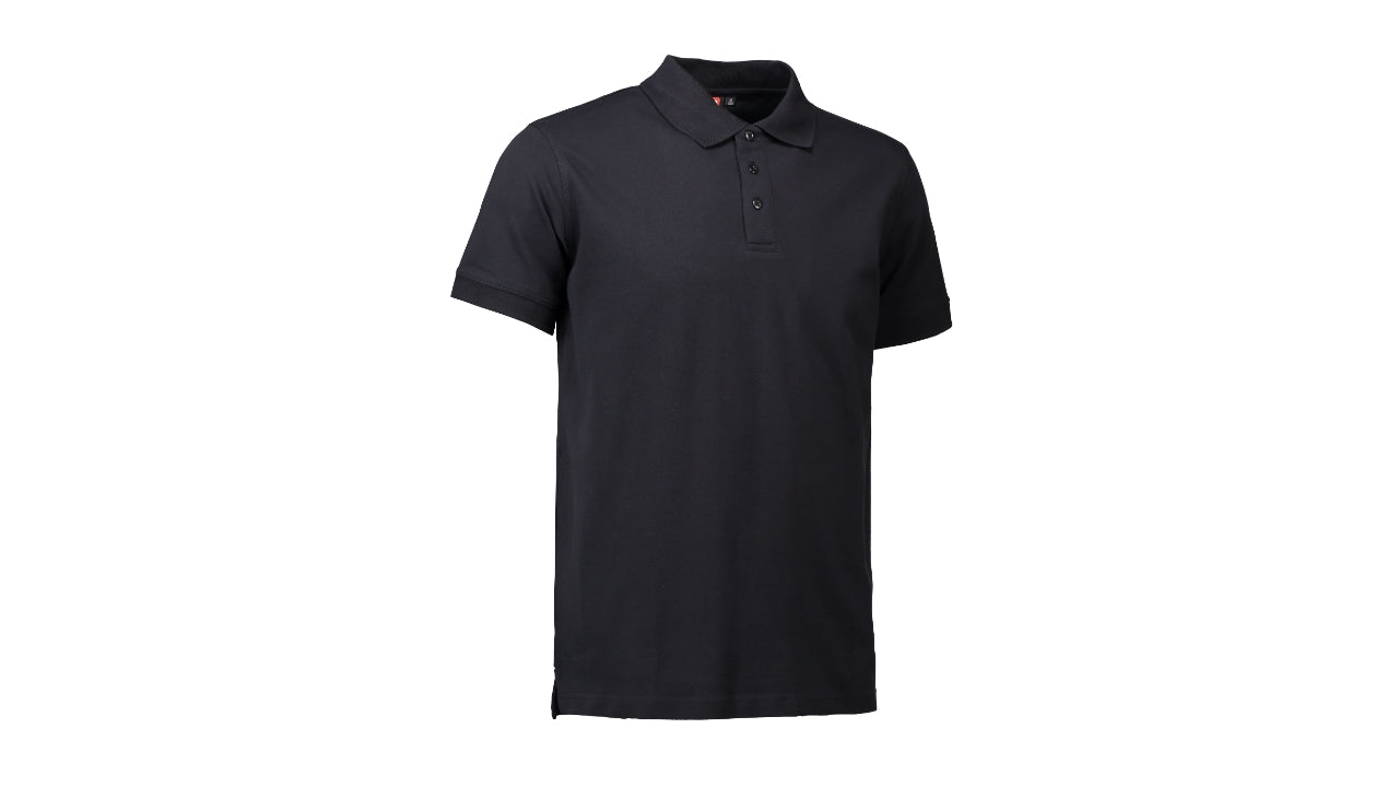 Polotrøje unisex sort Str L