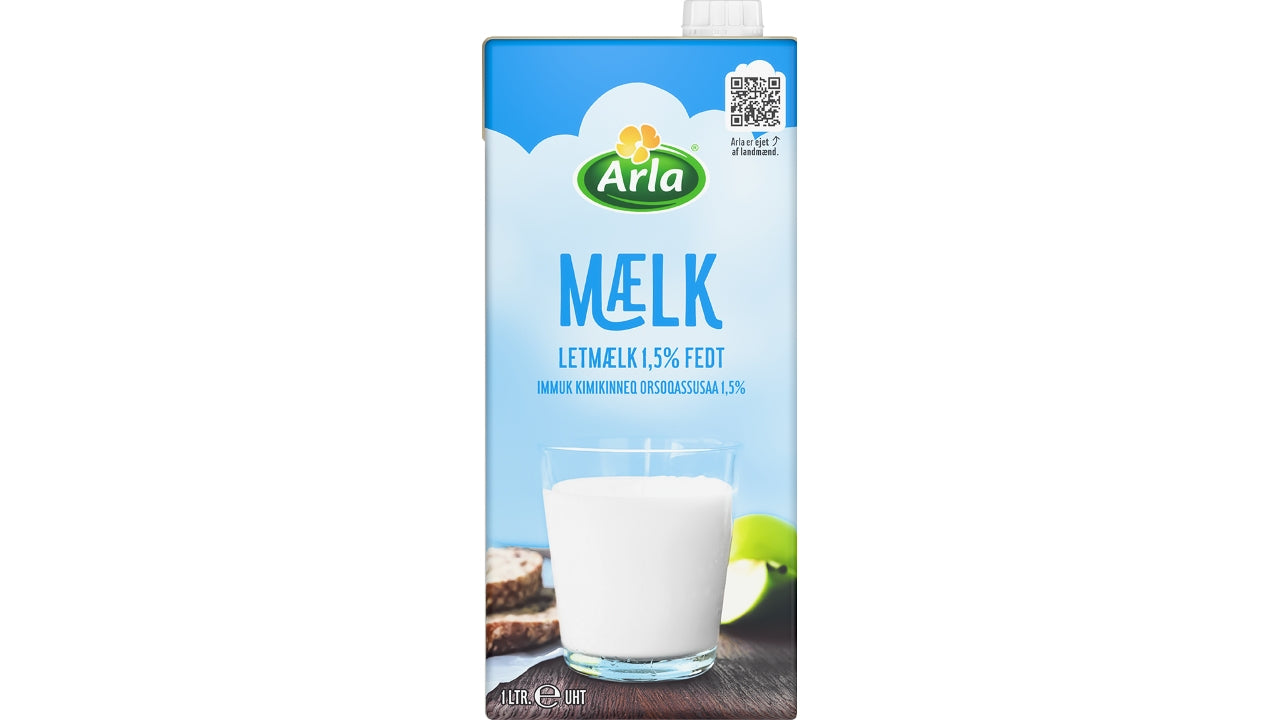 Letmælk UHT 1,5% 1L - Mælk