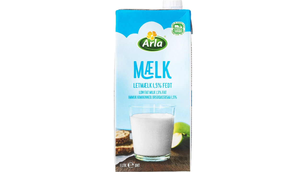 Letmælk UHT 1,5% 1L - Mælk