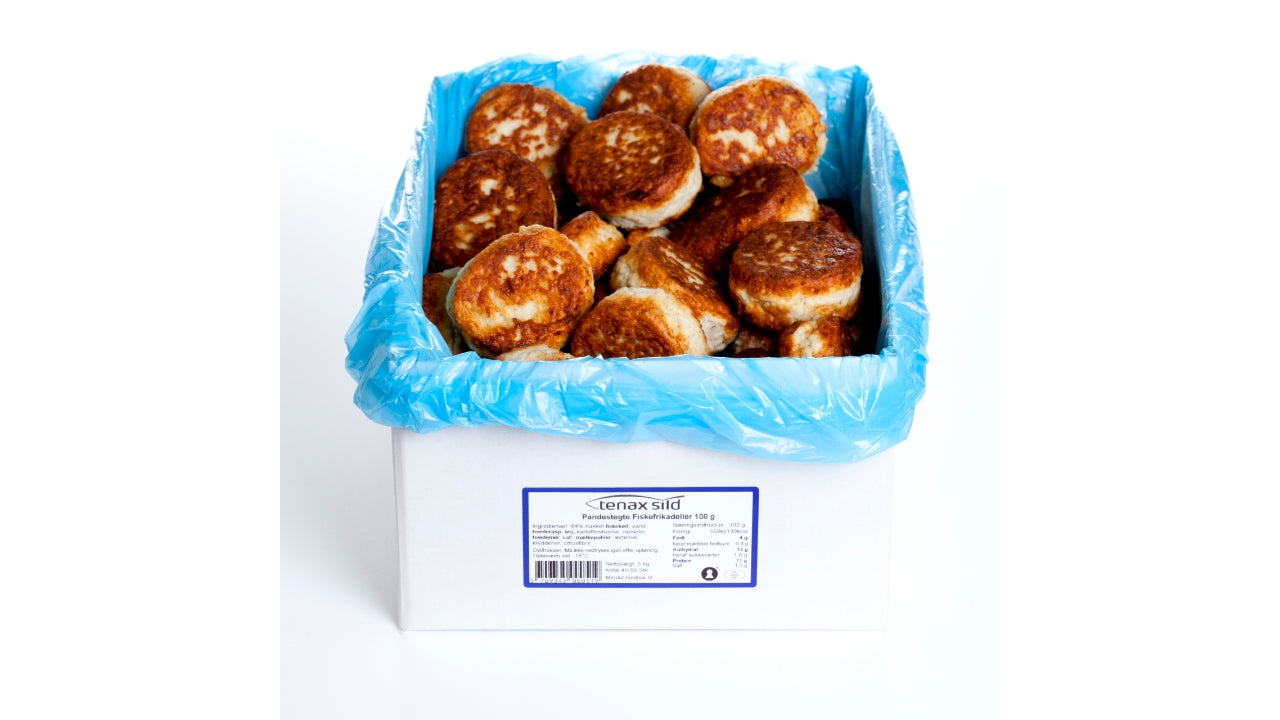 Fiskefrikadelle grovhakket 50x100g