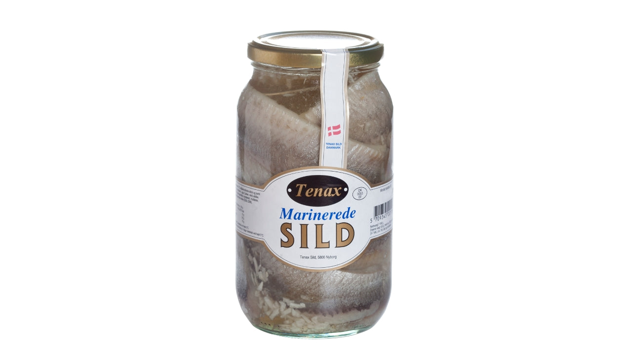 Marinerede håndflåede sild 1150/550g
