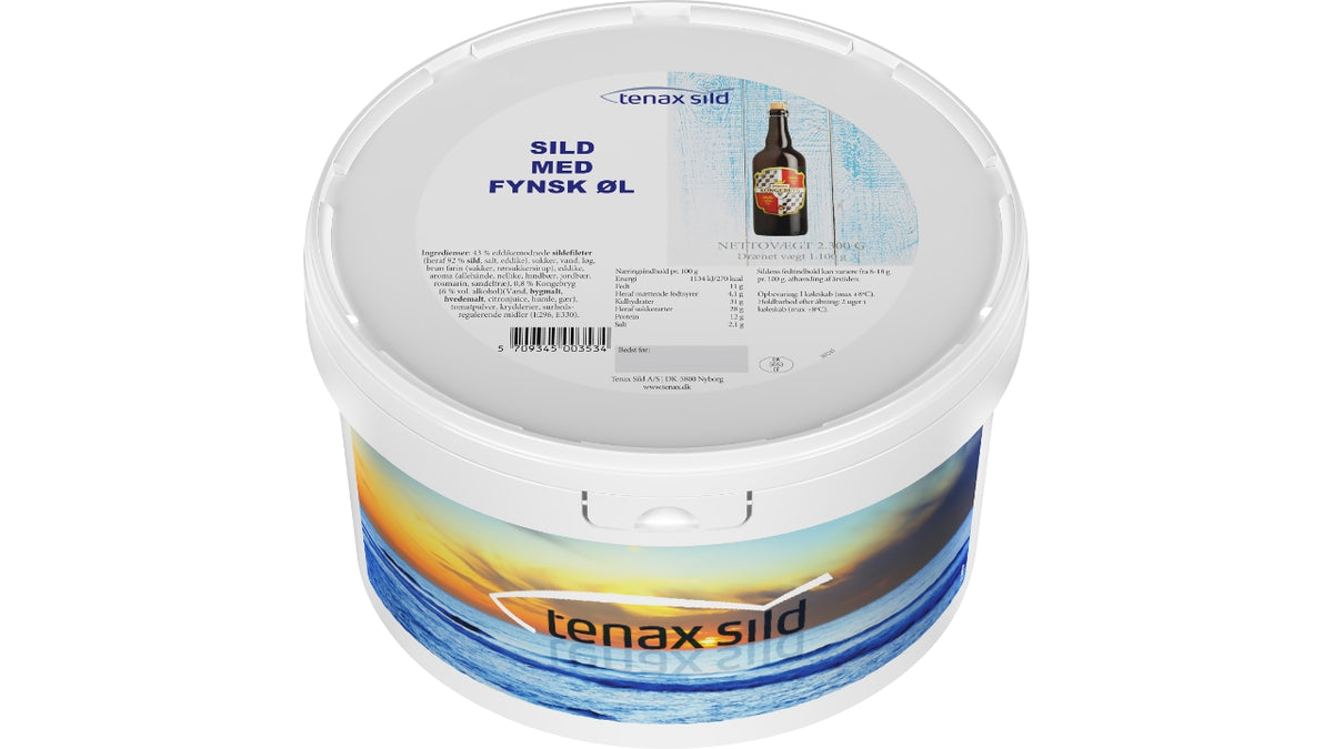Sild med fynsk øl 2,3/1,1kg