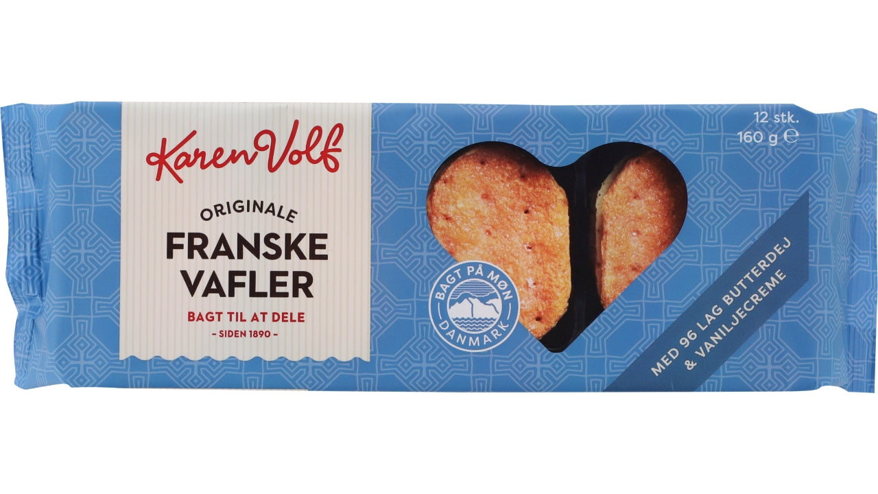 Franske vafler med vanilje 160g 12stk