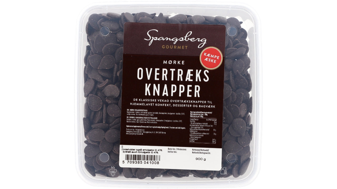 Overtræksknapper mørke 900g