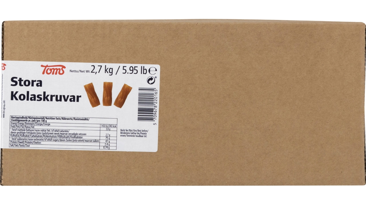 Toms store truxa stykker 2,7kg