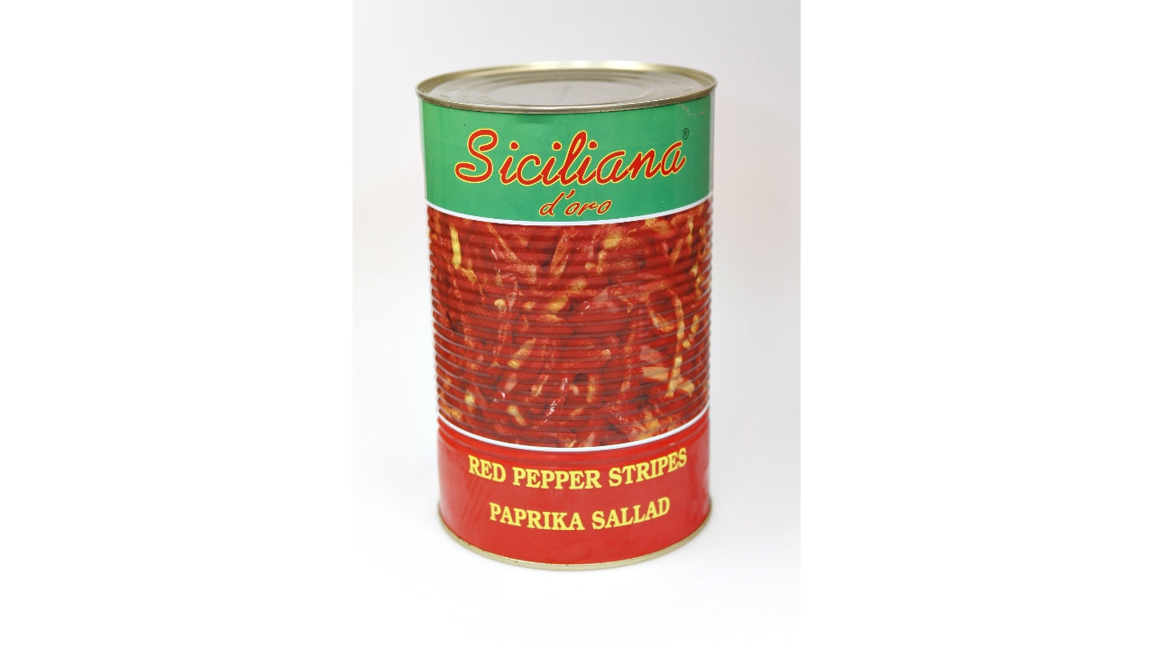 Paprika strimler rød 4100g/2500g