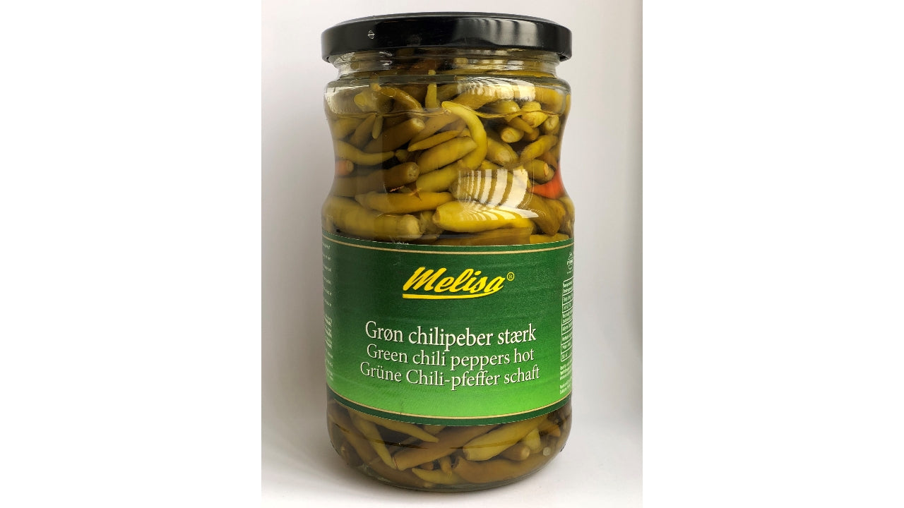 Chilipeber stærk grønne 680g
