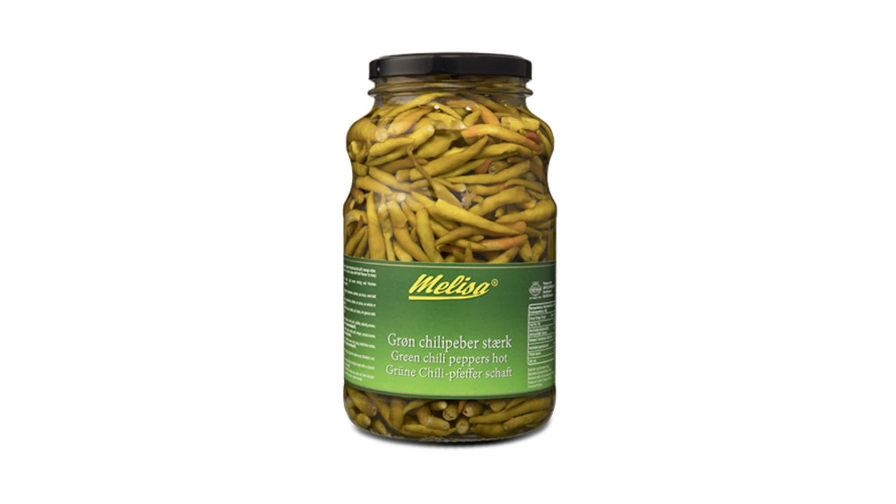 Chilipeber grøn stærk 2,2kg/1,1kg