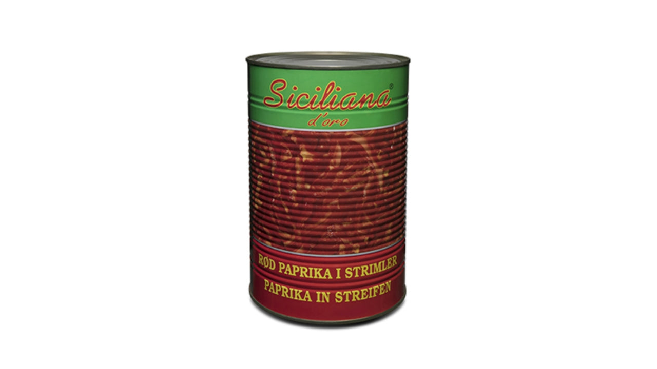 Paprika strimler rød rustik 4100g/2300g