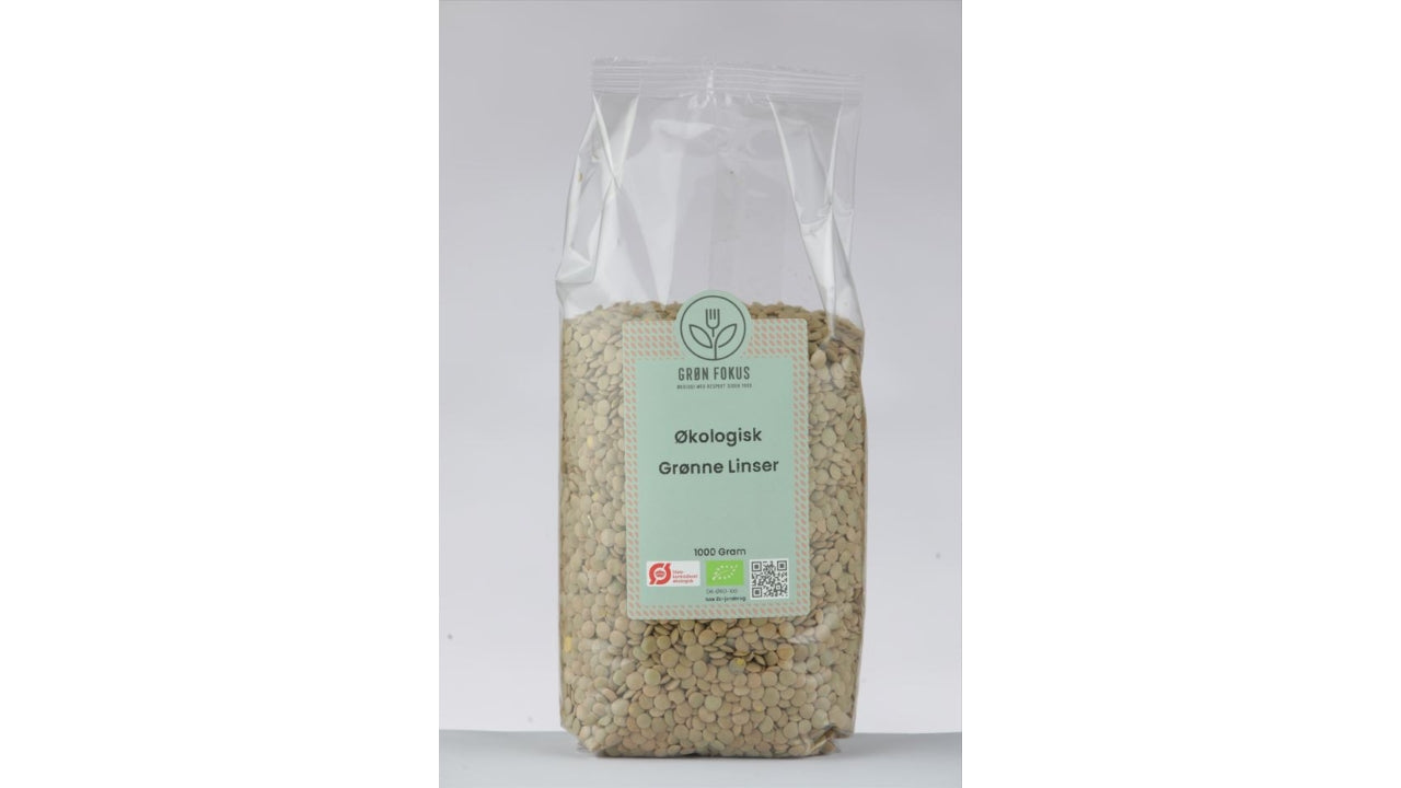 Øko Linser grønne 1kg