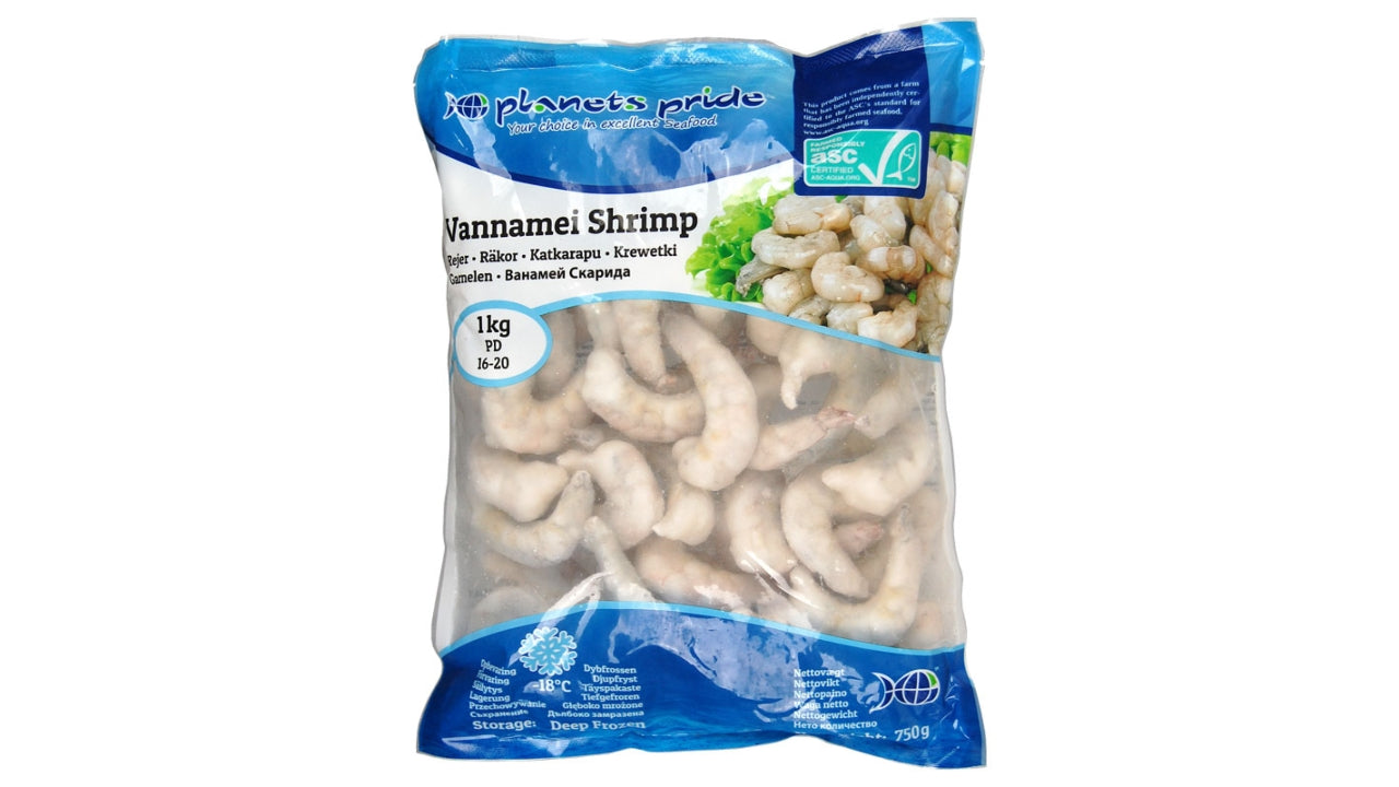 Vannamei rejer 8/12 25% 1000g/750g ASC