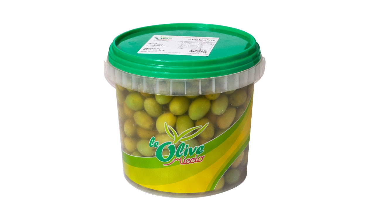 Oliven grønne med sten 6kg/3,5kg