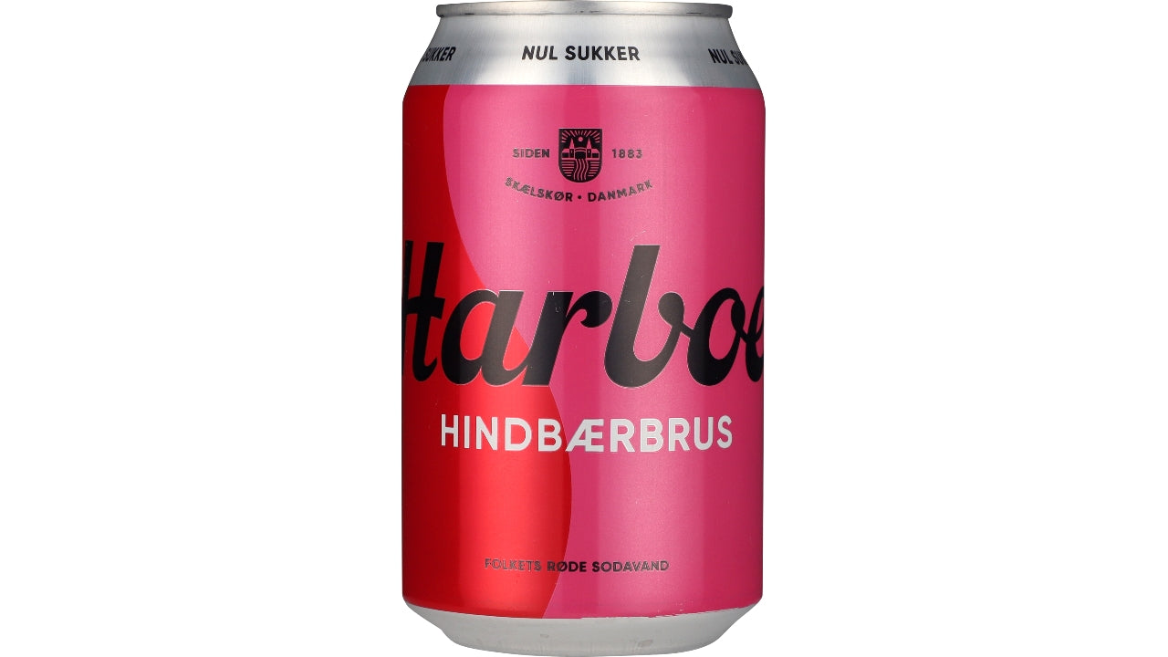 Harboe Hindbær 0% sugar 18x33cl