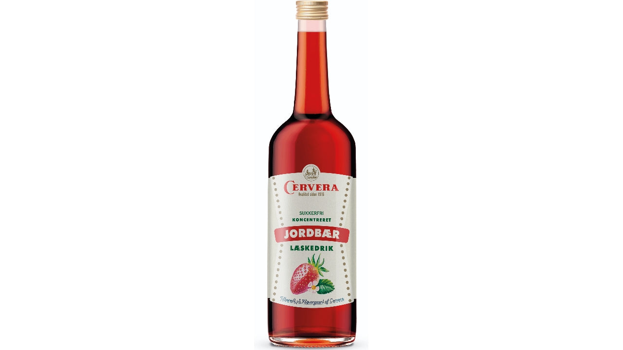 Jordbær læskedrik u/sukker 0,7L