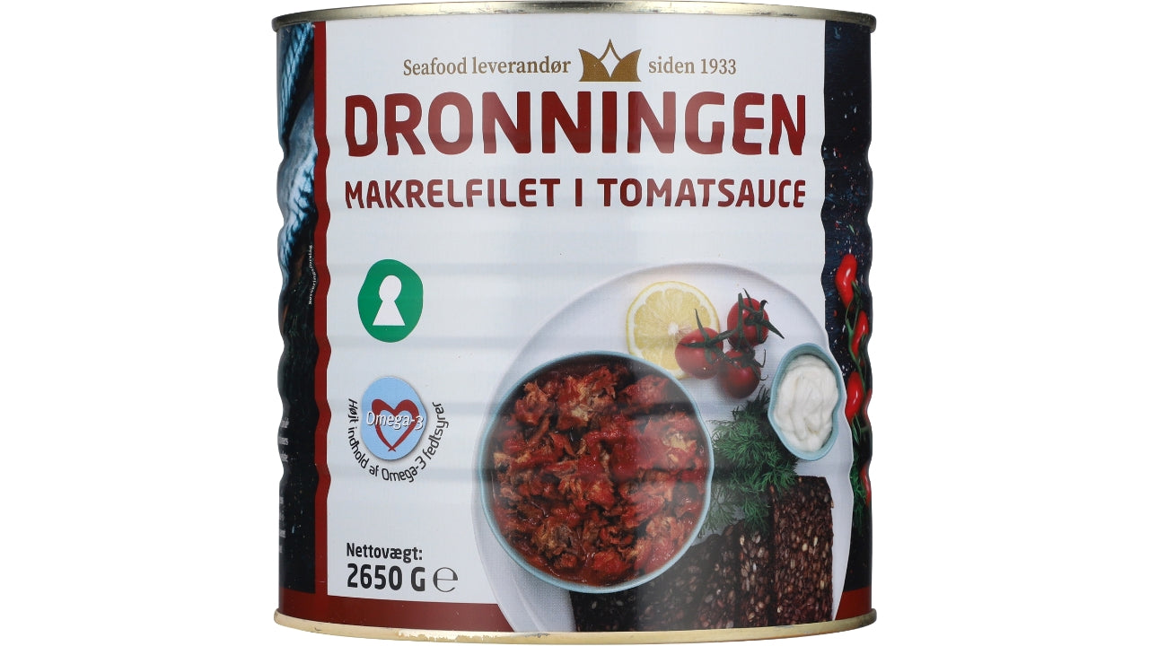 Makrelfilet i tomatsauce 2,65kg