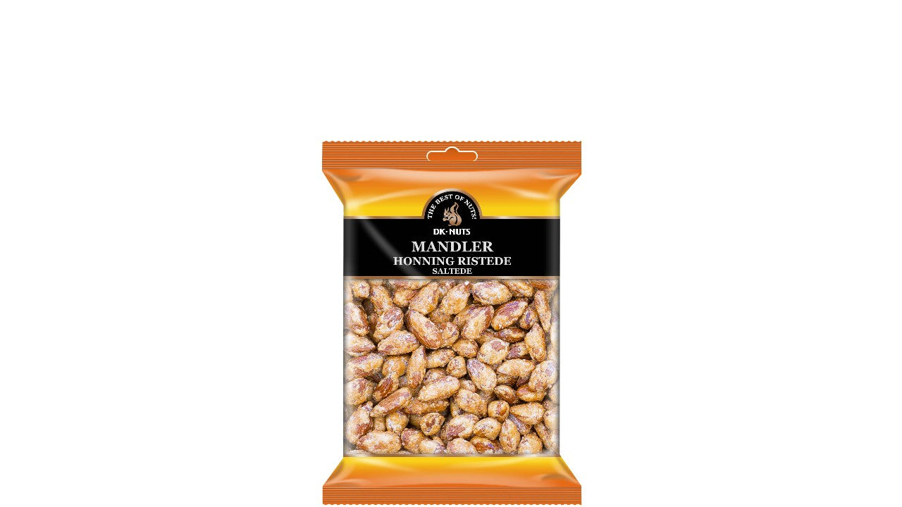 Mandler honning ristede & saltede 300g