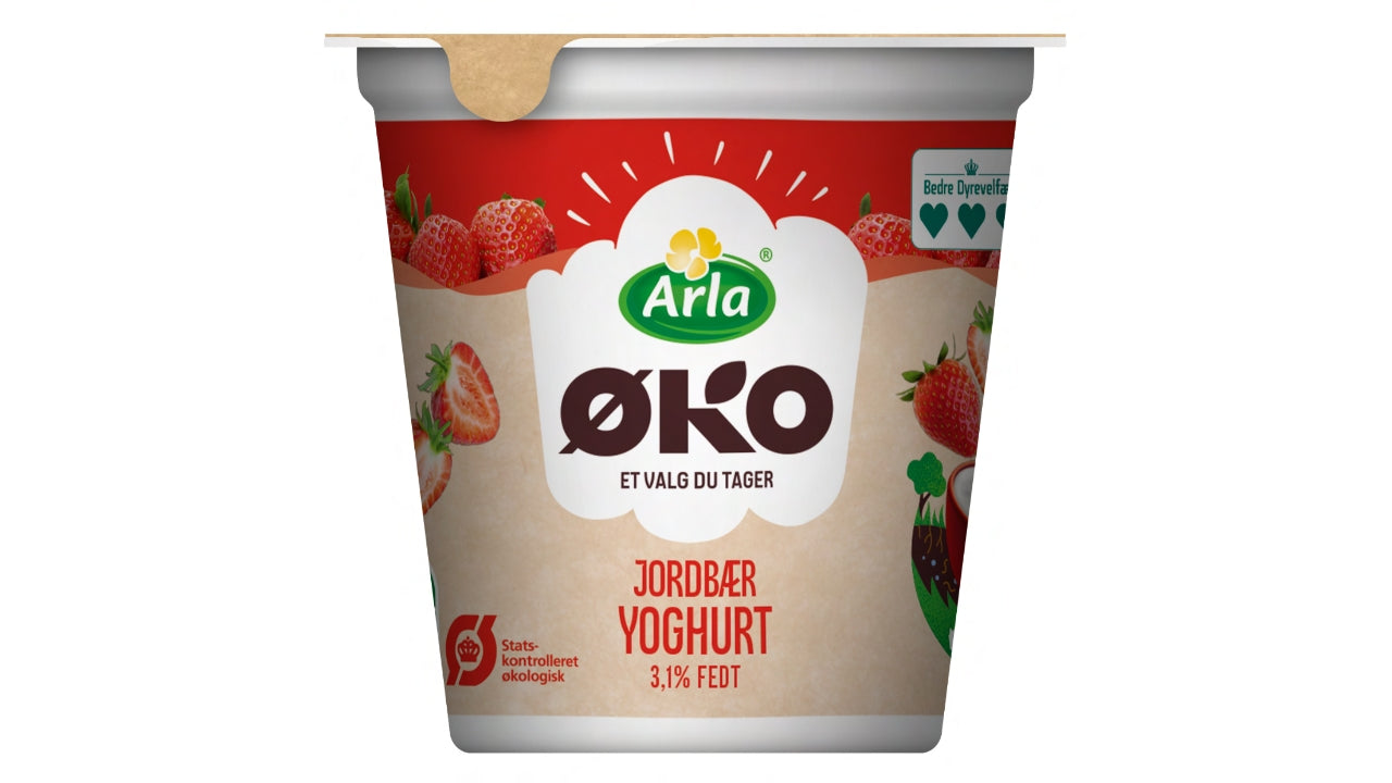 Øko yoghurt med jordbær 3,1% 150g