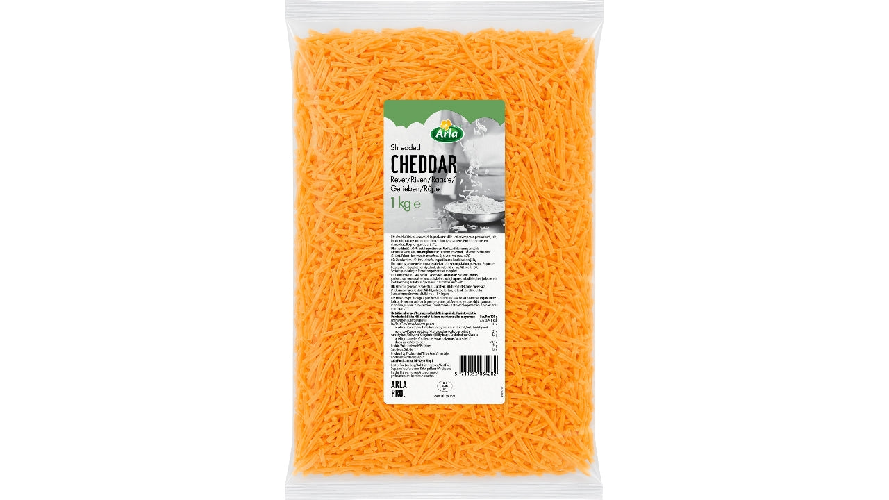 Cheddar ost revet 50+ 1kg