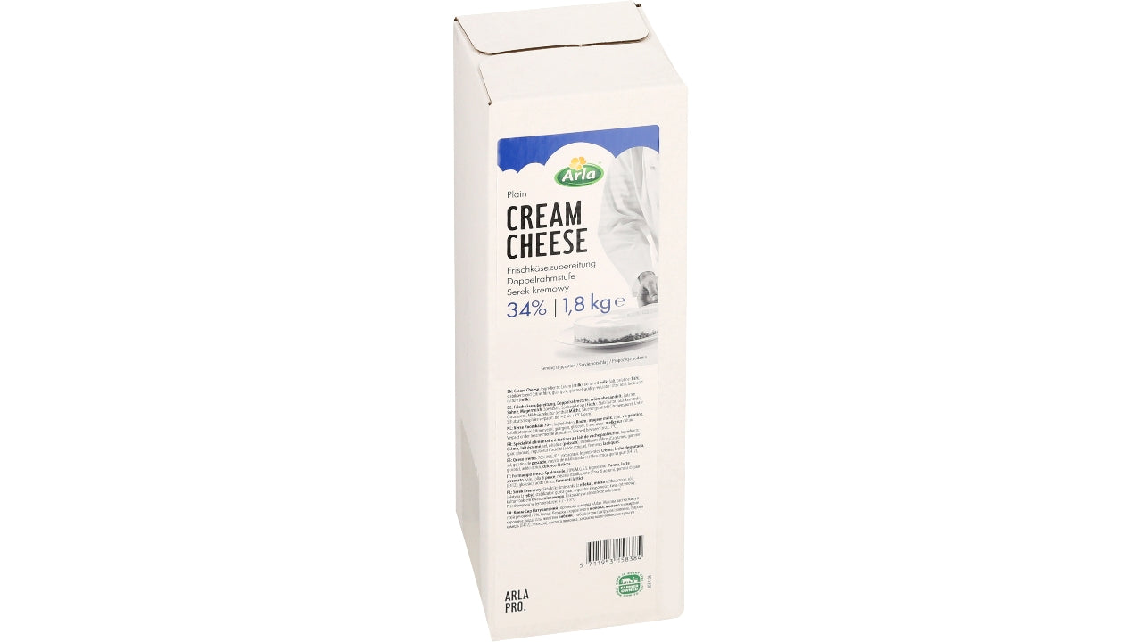Flødeost naturel blok 34% 1,8 kg