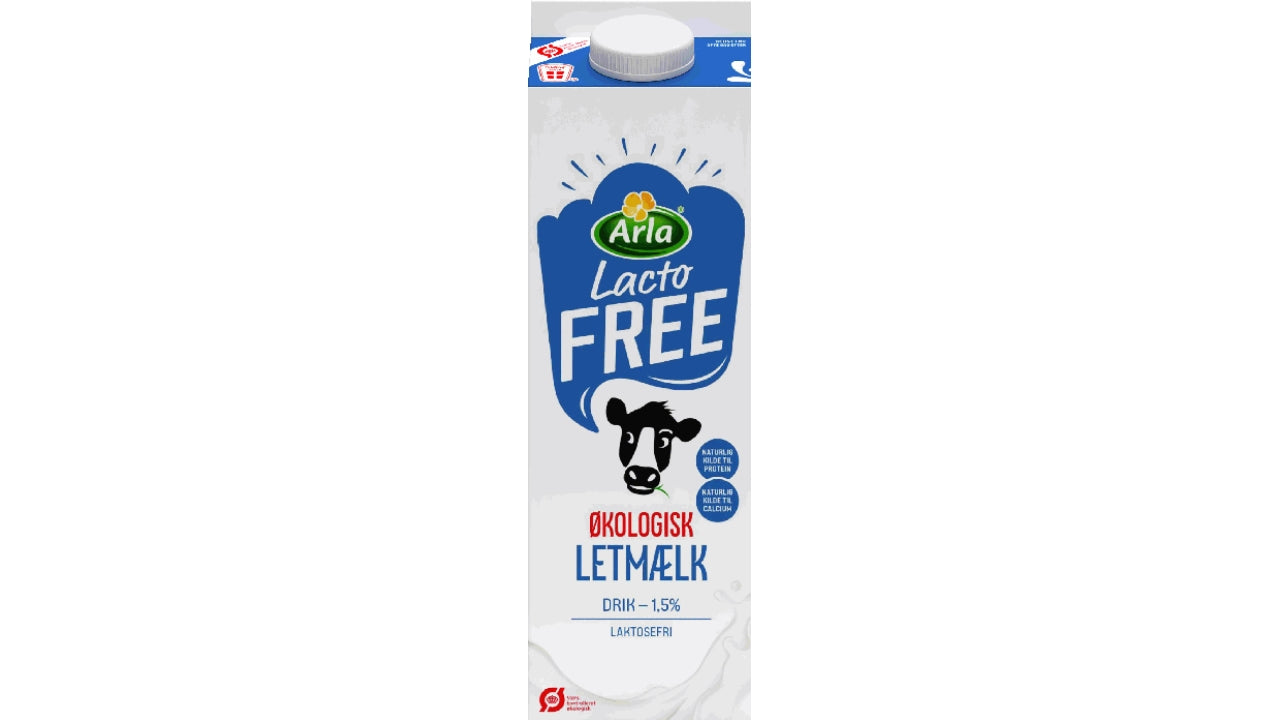 Øko Letmælk laktosefri 1,5% 1L - Mælk