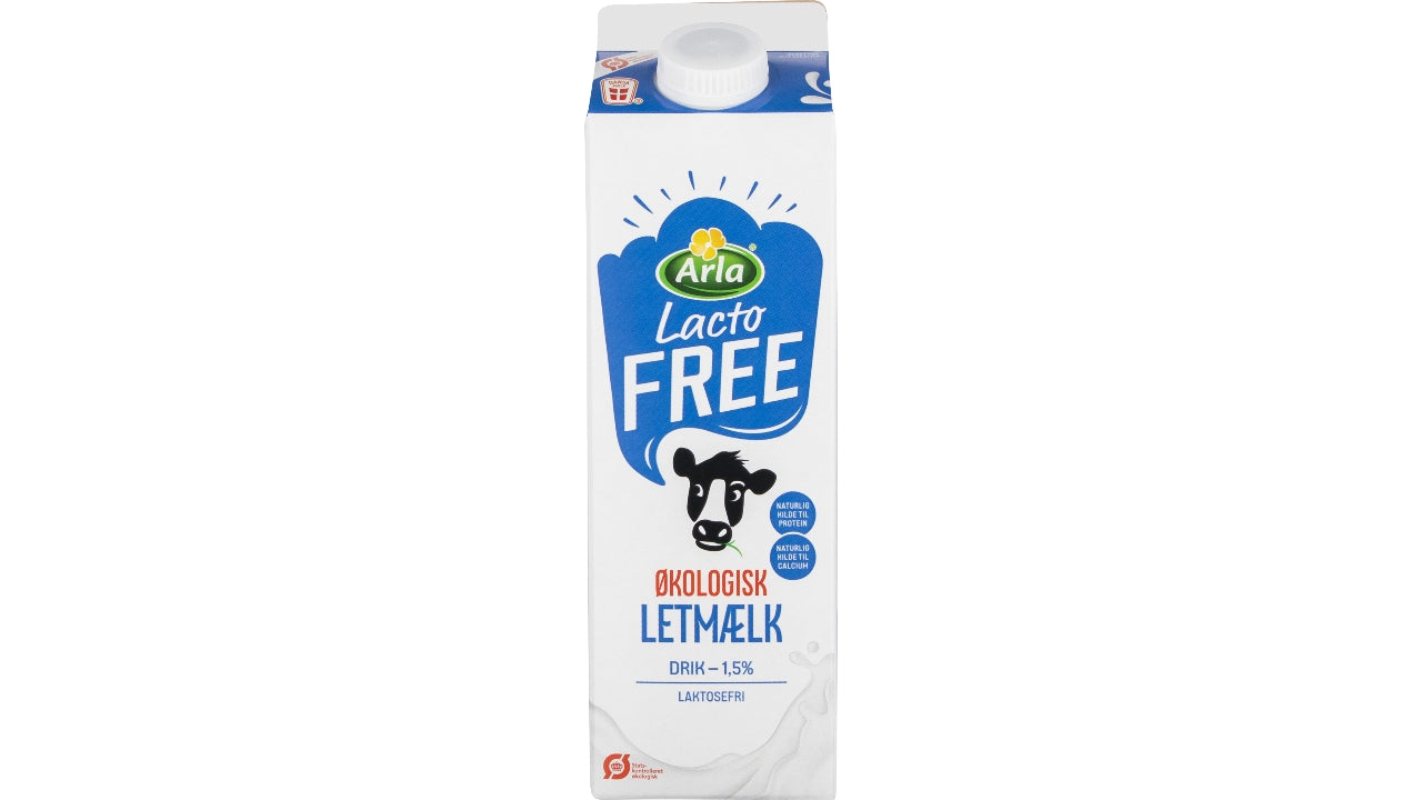 Øko Letmælk laktosefri 1,5% 1L - Mælk