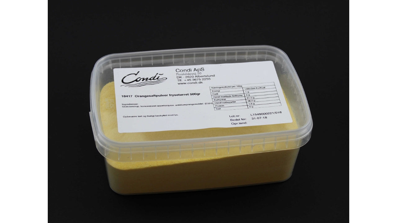 Orangesaft pulver frysetørret 500g