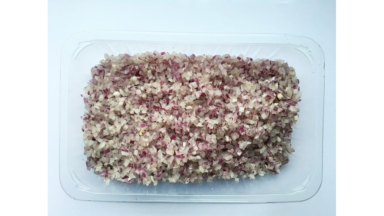 Øko Rødløg i tern 5x5mm 1kg (10)
