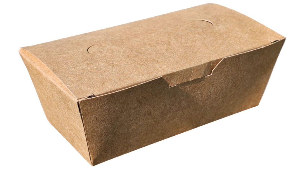 Pølsebakke brun 01 m/låg 100stk