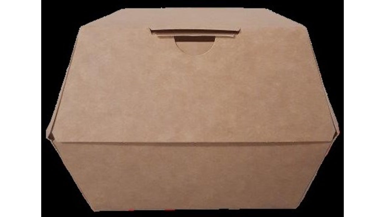 Burgerboks i brun pap 100stk